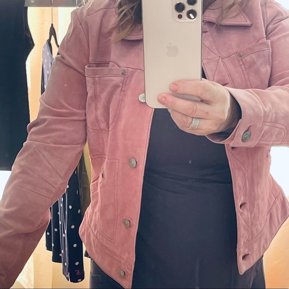 DANIER Suede Dusty Pink Jacket - Picture 6 of 7